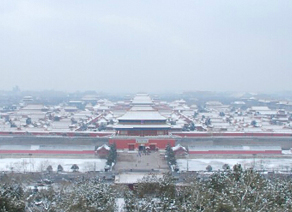 北京景山公园雪景